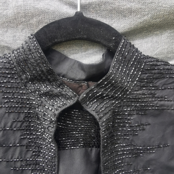 FRENCH CONNECTION size 4 Bella Beads blouse 2 piece new NWT Black - Picture 2 of 16